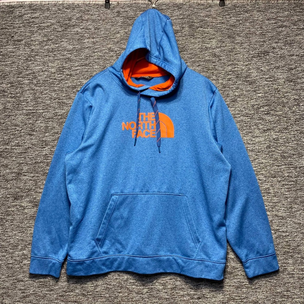 The North Face Surgent Pullover Hoodie Mens XXL Blue Orange Fleece A6S8 Gorpcore